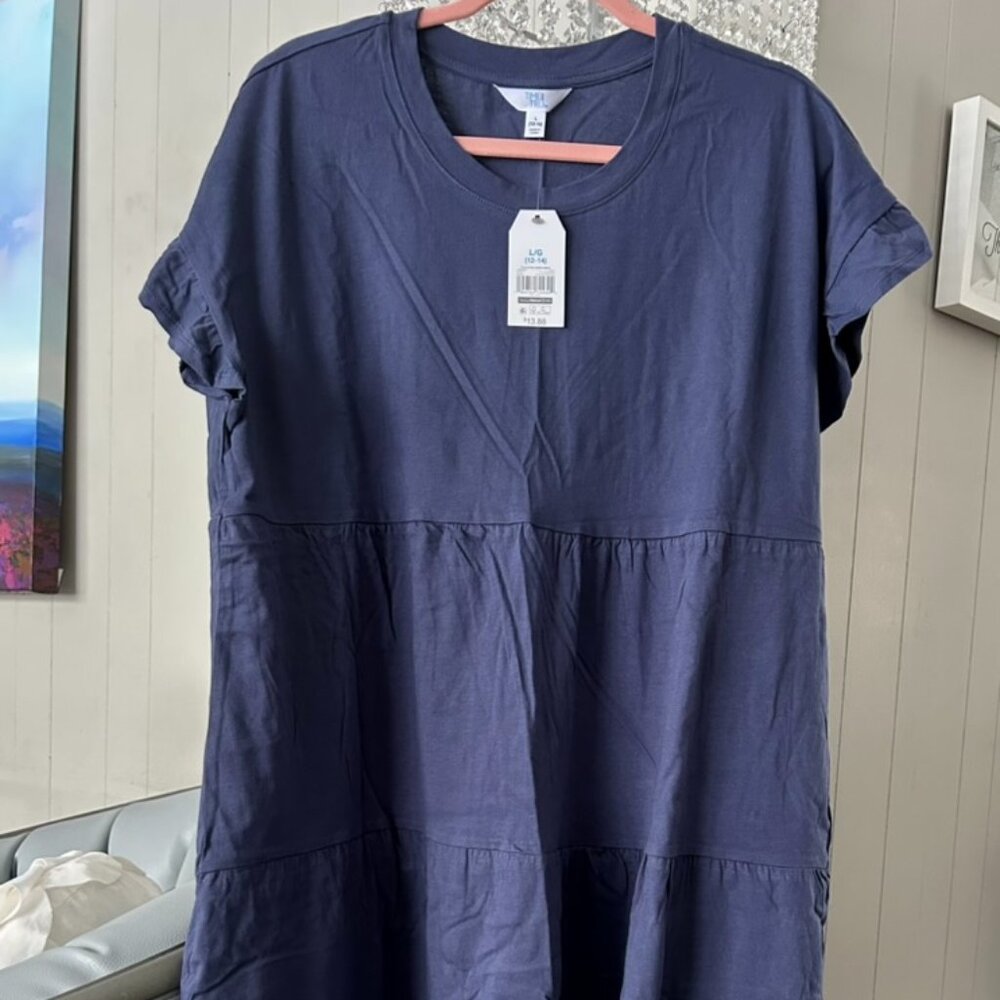 BNWT Navy shift dress from Time & Tru Sz L (12-14)